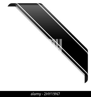 vettore eps che illustra il concetto di lutto con banner di consapevolezza nero isolato su sfondo bianco Foto Stock