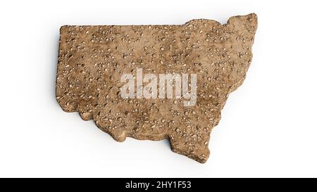 3D illustrazione della sezione trasversale della geologia del suolo del nuovo Galles del Sud con struttura del suolo roccioso Foto Stock