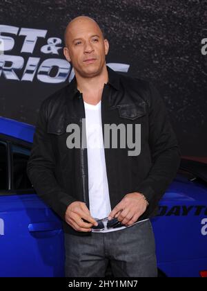 VIN Diesel arriva per l'Universal Pictures Film Premiere per Fast & Furious 6 al Gibson Amphitheater di Universal City, California. Foto Stock