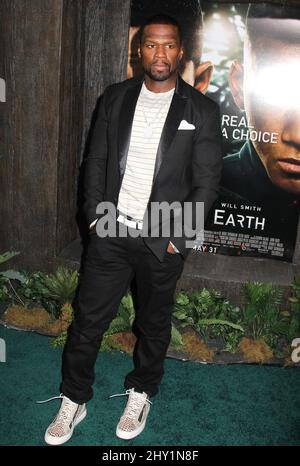 50 cent alla prima di 'After Earth' a New York. Foto Stock