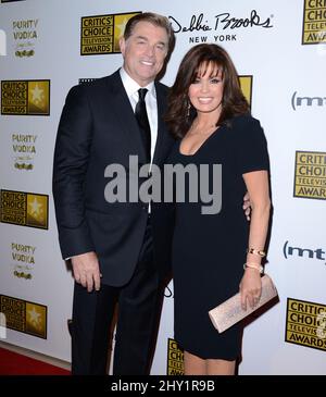 Marie Osmond, Stephen Craig partecipa ai 3rd annuali Critics' Choice Television Awards che si tengono presso l'Hilton Hotel di Los Angeles, USA. Foto Stock