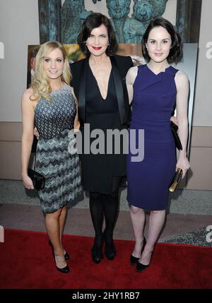Joanne Froggatt, Elizabeth McGovern e Michelle Dockery hanno partecipato ad una serata con Downton Abbey, Talent Panel Q e A, al Leonard H. Goldenson Theatre di Los Angeles, USA. Foto Stock