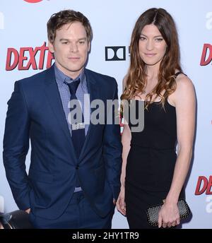 Jennifer Carpenter e Michael C. Hall partecipano al 'Dexter' Series finale Stagione Premiere Party Foto Stock