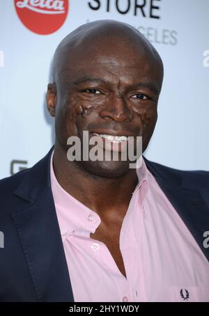 Seal arriva al Leica Store di Los Angeles in apertura su Beverly Blvd. E Robertson Blvd. Foto Stock