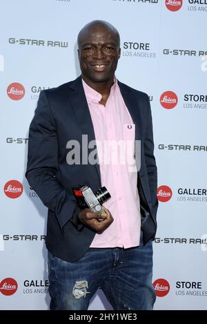 Seal arriva al Leica Store di Los Angeles in apertura su Beverly Blvd. E Robertson Blvd. Foto Stock