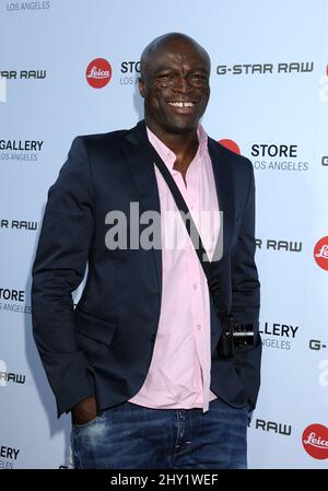 Seal arriva al Leica Store di Los Angeles in apertura su Beverly Blvd. E Robertson Blvd. Foto Stock