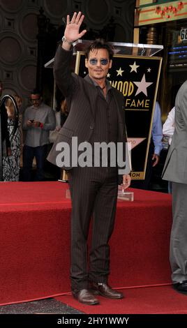 Johnny Depp durante la cerimonia della Jerry Bruckheimer Hollywood Walk of Fame, Hollywood. California Foto Stock