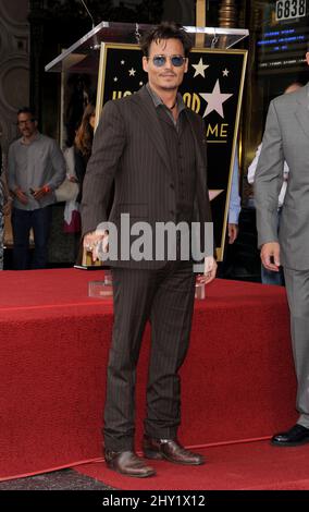 Johnny Depp durante la cerimonia della Jerry Bruckheimer Hollywood Walk of Fame, Hollywood. California Foto Stock