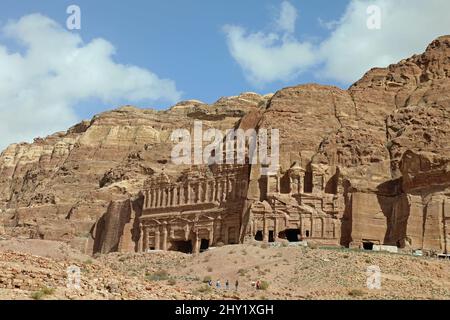 Le Tombe reali a Petra Foto Stock