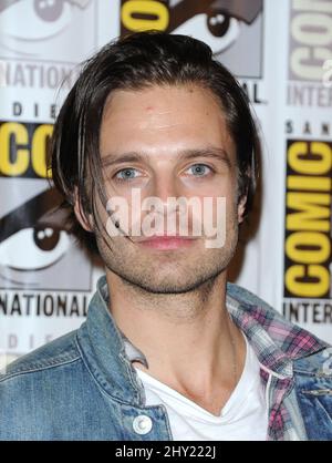 Sebastian Stan partecipa al 'Captain America: Il soldato invernale' al Comic-con 2013 che si tiene presso il San Diego Convention Center Foto Stock