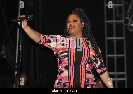 Jill Scott si esibisce al Richmond Jazz Festival annuale 4th al Maymont Park di Richmond Foto Stock