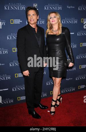 Rob Lowe & Sheryl Berkoff assiste alla Premiere 'Killing Kennedy' a Los Angeles Foto Stock