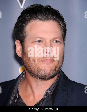 Blake Shelton partecipa alla stagione voce 5 Top 12 presso gli Universal Studios Backlot, Los Angeles Foto Stock