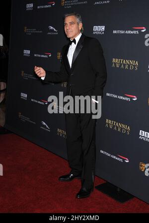 George Clooney partecipa al BAFTA LA Jaguar Britannia Awards 2013 all'Hilton Hotel di Los Angeles. Foto Stock