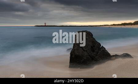 Spiaggia di Point Carola (Playa Punta Carola), San Cristóbal, Galápagos, Ecuador Foto Stock