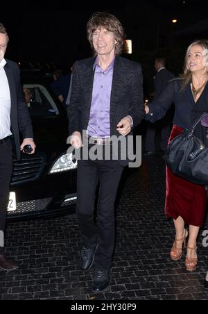 Mick Jagger partecipa al lancio della Banana Republic l'Wren Scott Collection al Chateau Marmont di Los Angeles, California. Foto Stock