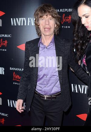 Mick Jagger partecipa al lancio della Banana Republic l'Wren Scott Collection al Chateau Marmont di Los Angeles, California. Foto Stock