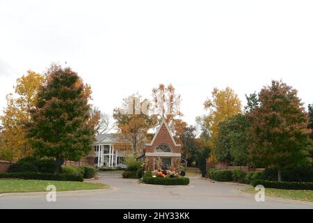 Vista dall'alto di Keith Urban e Nashville Home Guard Gate di Nicole Kidman in Tennessee. Foto Stock