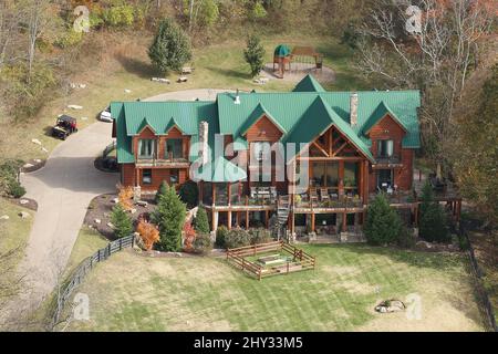 Una vista dall'alto di Brad Paisley e della casa Nashville di Kimberly William Paisley in Tennessee. Foto Stock