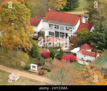 Vista dall'alto della casa di Nashville di Dolly Parton in Tennessee. Foto Stock