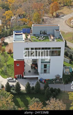 Vista dall'alto della casa di Nashville di John Rich in Tennessee. Foto Stock