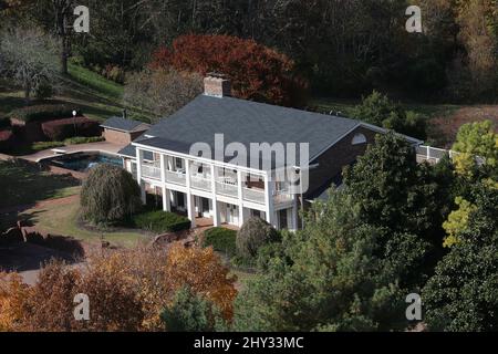 Vista dall'alto della casa Nashville di Garth Brook in Tennessee. Foto Stock