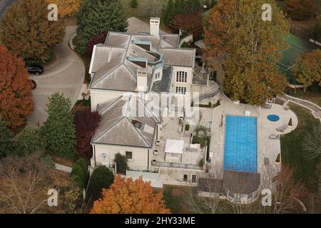 Vista dall'alto di Keith Urban e Nicole Kidman's Nashville Home in Tennessee. Foto Stock