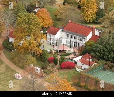 Vista dall'alto della casa di Nashville di Dolly Parton in Tennessee. Foto Stock