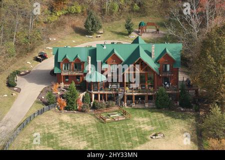 Una vista dall'alto di Brad Paisley e della casa Nashville di Kimberly William Paisley in Tennessee. Foto Stock