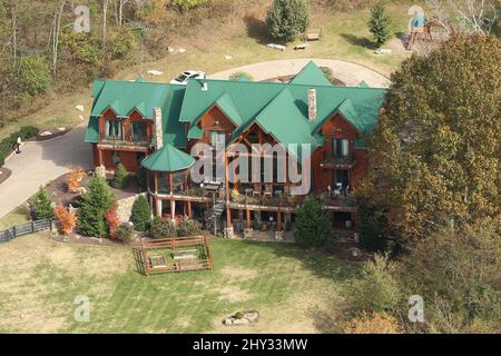 Una vista dall'alto di Brad Paisley e della casa Nashville di Kimberly William Paisley in Tennessee. Foto Stock