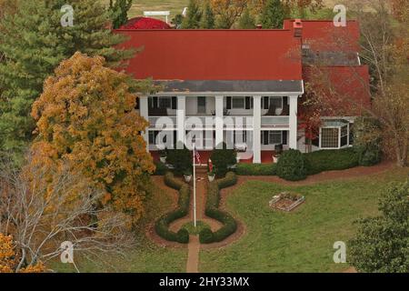 Vista dall'alto della casa di Nashville di Dolly Parton in Tennessee. Foto Stock