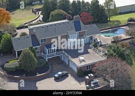 Vista dall'alto della casa Nashville di Garth Brook in Tennessee. Foto Stock