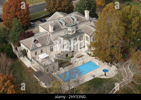 Vista dall'alto di Keith Urban e Nicole Kidman's Nashville Home in Tennessee. Foto Stock