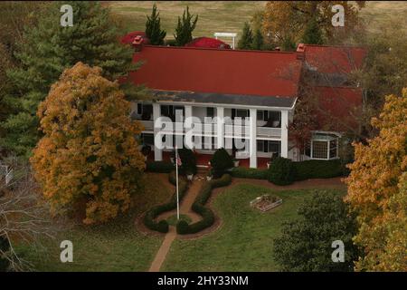 Vista dall'alto della casa di Nashville di Dolly Parton in Tennessee. Foto Stock