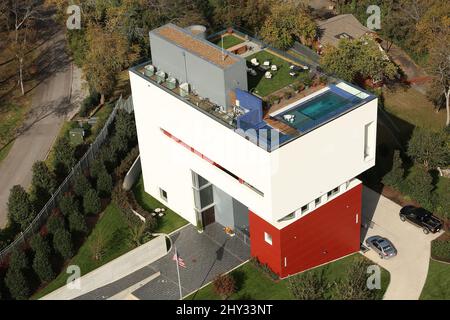 Vista dall'alto della casa di Nashville di John Rich in Tennessee. Foto Stock