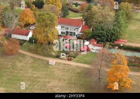 Vista dall'alto della casa di Nashville di Dolly Parton in Tennessee. Foto Stock