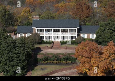 Vista dall'alto della casa Nashville di Garth Brook in Tennessee. Foto Stock