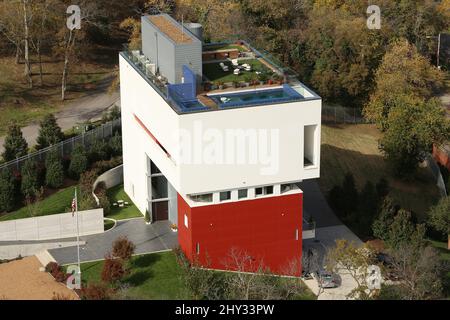 Vista dall'alto della casa di Nashville di John Rich in Tennessee. Foto Stock