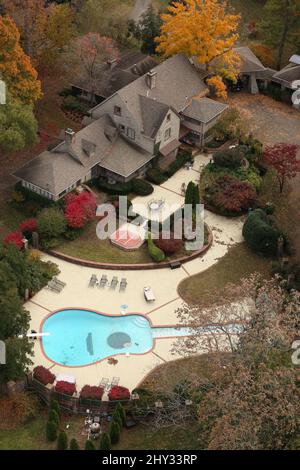 Una vista dall'alto della casa Nashville di Webb Pierce in Tennessee. Foto Stock