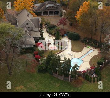 Una vista dall'alto della casa Nashville di Webb Pierce in Tennessee. Foto Stock