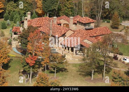 Vista dall'alto della casa di Nashville di Kenny Chesney in Tennessee. Foto Stock