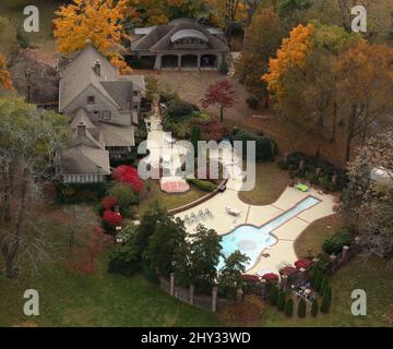 Una vista dall'alto della casa Nashville di Webb Pierce in Tennessee. Foto Stock