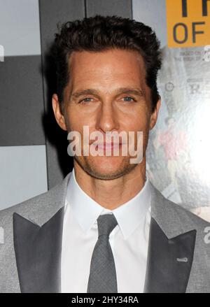 Matthew McConaughey ha partecipato alla prima di 'The Wolf of Wall Street' a New York. Foto Stock