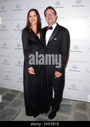 David Arquette e Christina McLarty hanno partecipato al gala annuale 7th DELL'Arte di Elysium PRESENTATO da Mercedes-Benz tenuto allo Skirball Cultural Center di Los Angeles, USA. Foto Stock