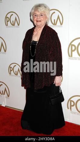 Giugno Squibb in arrivo per i 25th annuali Produttori Guild Awards al Beverly Hilton Hotel di Los Angeles, CA, USA, 19 gennaio 2014. Foto Stock