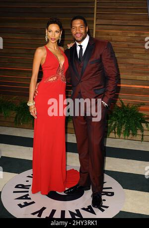 Michael Strahan e Nicole Murphy partecipano al Vanity Fair Oscar Party ospitato dal redattore Graydon carter al parcheggio Sunset Plaza Foto Stock