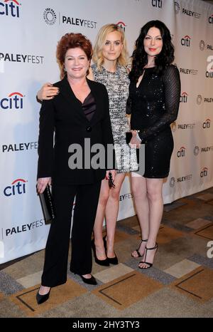 Kate Mulcrew, Taylor Schilling e Laura Prepon che partecipano all'Orange è il nuovo schermo nero al PaleyFest annuale 31st: Il festival televisivo di William S. Paley, tenuto al Dolby Theatre di Los Angeles, USA. Foto Stock