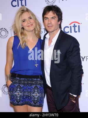 Maggie Grace & Ian Somerhalder arriva per l'evento Lost 10th Anniversary Reunion durante l'annuale PaleyFest 31st che si tiene al Dolby Theatre di Hollywood, Los Angeles. Foto Stock