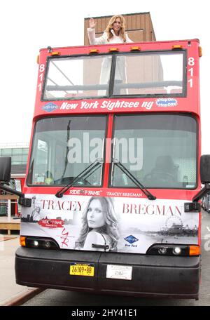 Tracey Bregman partecipa al "Ride of Fame" Honors Tracey Bregman al Pier 78 il 7 aprile 2014. Foto Stock