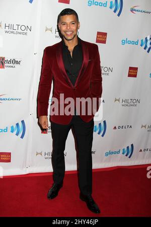 Wilson Cruz ha partecipato ai 25th annuali GLAAD Media Awards al Waldorf Astoria Hotel di New York. Foto Stock